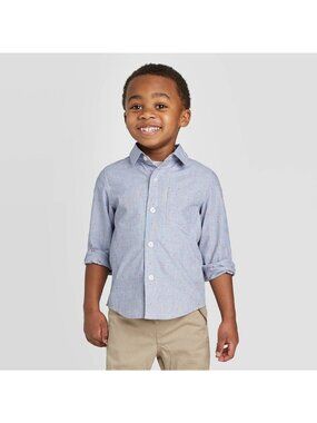 Toddler Boys' Dressey Woven Clipspot Button-Down Shirt - Cat & Jack™
